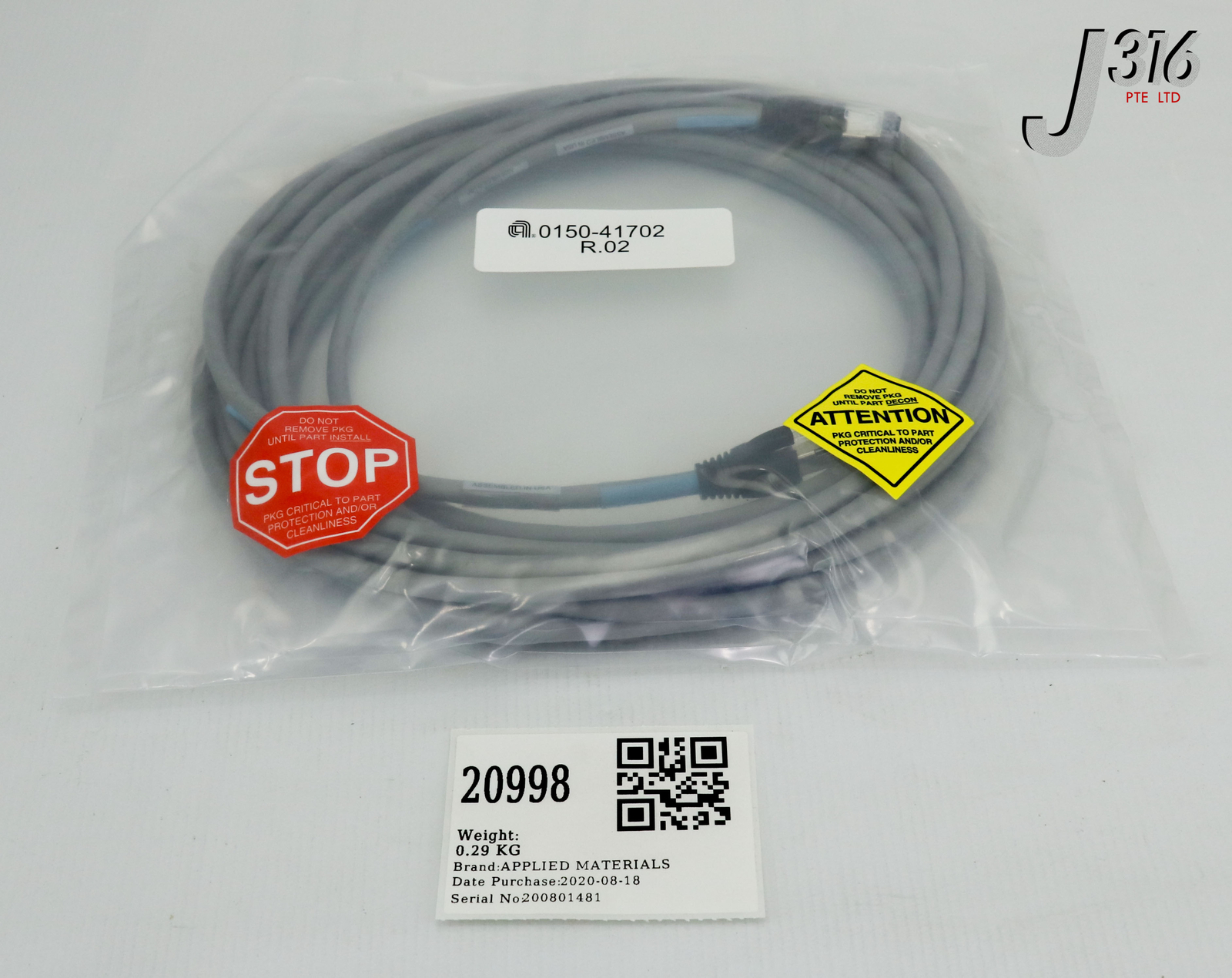 20998 APPLIED MATERIALS CBL ASSY FI E-SW PORT 10 TO FDP TOOL (NEW) 0150-41702