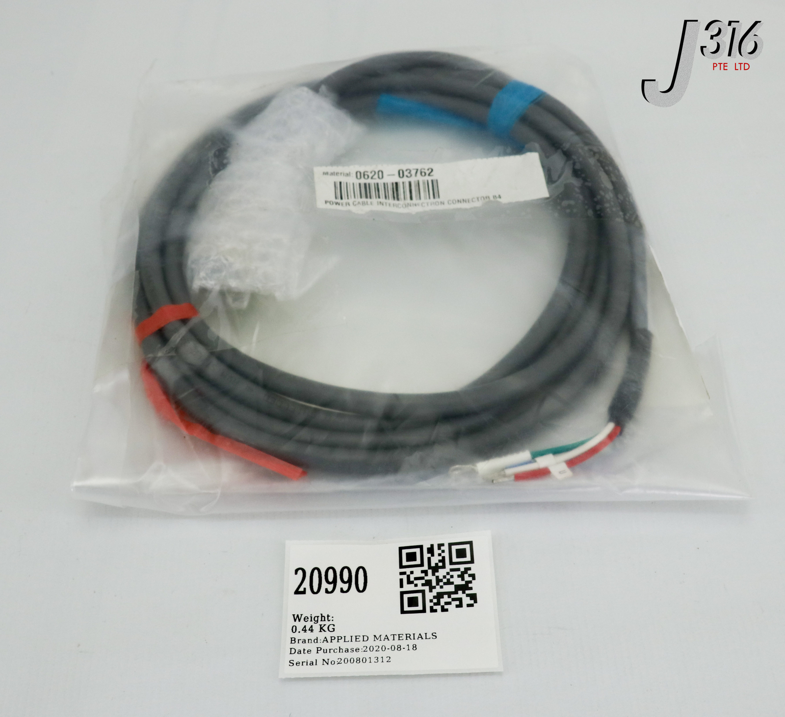 20990 APPLIED MATERIALS CBL PWR CBL INTERCONNECTRON CONN B4 (NEW) 0620-03762