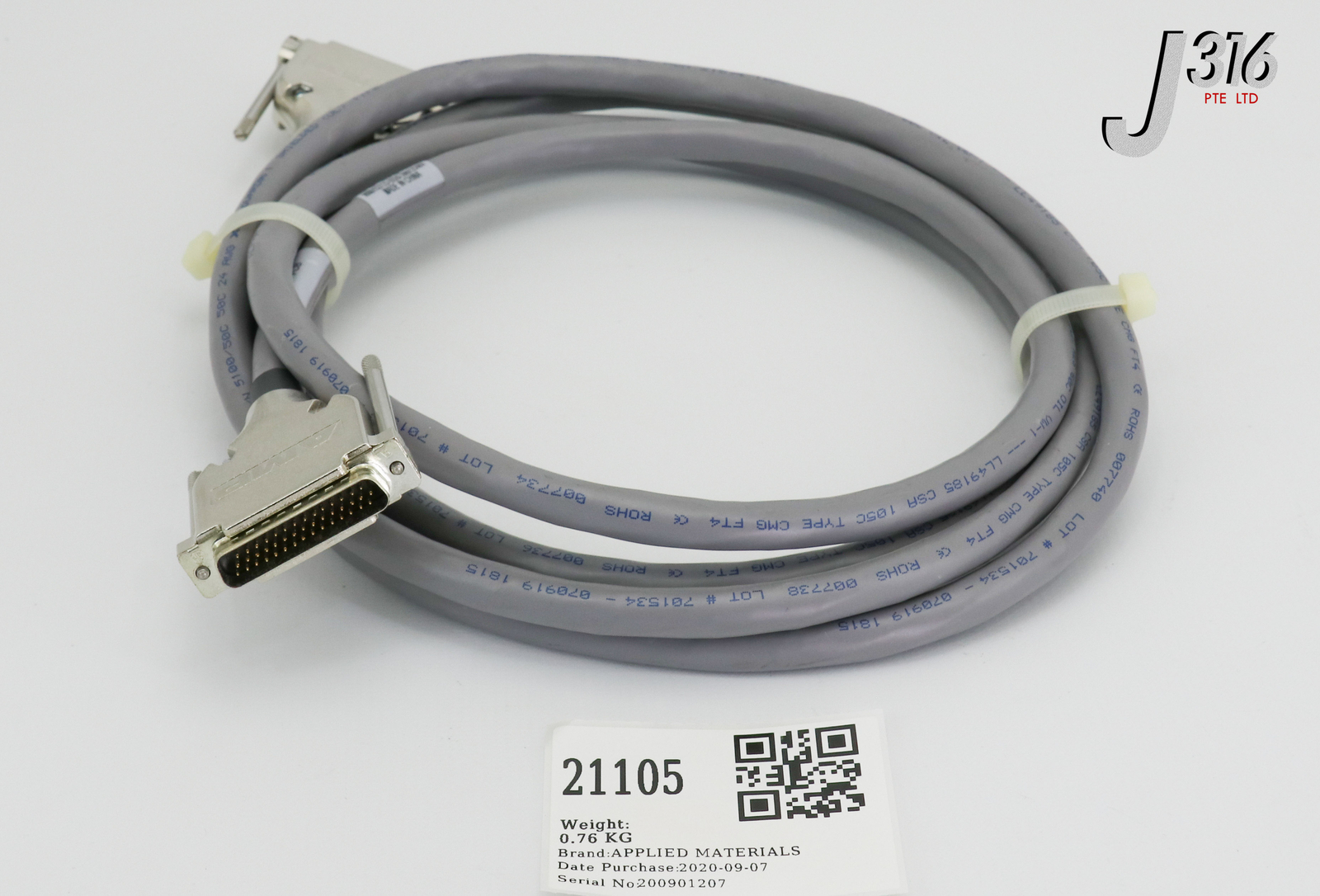 21105 APPLIED MATERIALS CABLE ASSY, 2.8M 0150-29976