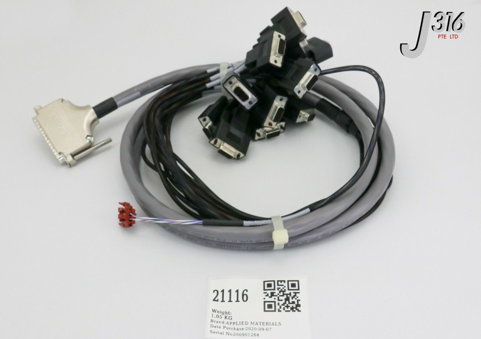 21116 APPLIED MATERIALS HARNESS PRODUCER CABLE, 2.1M 0140-12645