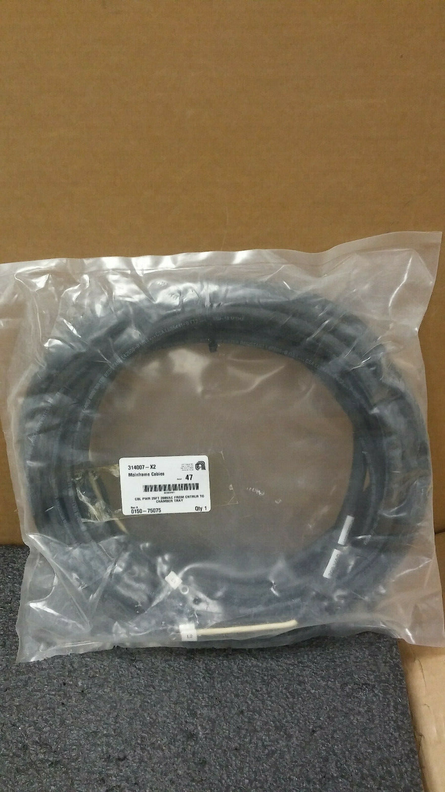 AMAT APPLIED MATERIALS 0150-75075 25ft 208VAC Controller To Chamber Tray Cable