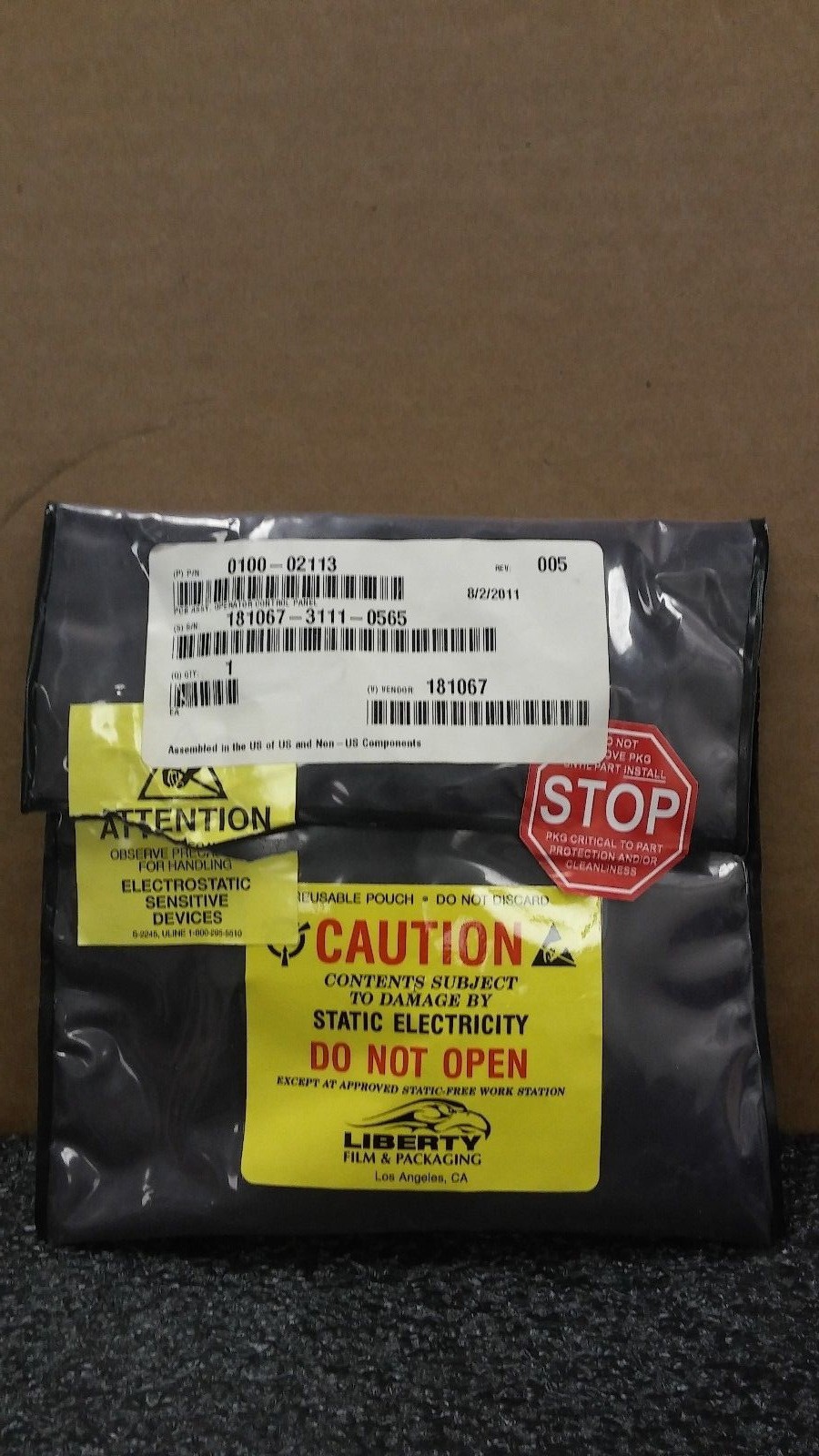 AMAT APPLIED MATERIALS 0100-09058 Operator Control Panel PCB Board
