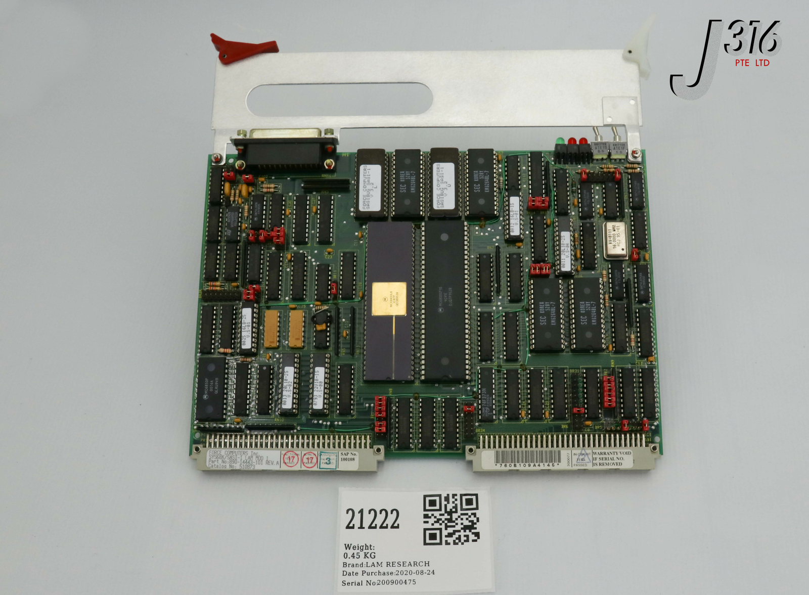 21222 LAM RESEARCH PCB FORCE COMS SYS68K/SASI-1 P/N: 810-017035-001