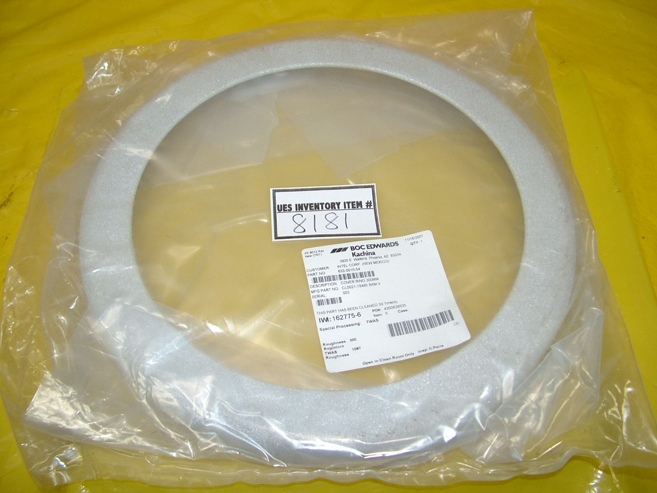 AMAT Applied Materials 0021-18485 Cover Ring 300mm AMAT Centura Refurbished
