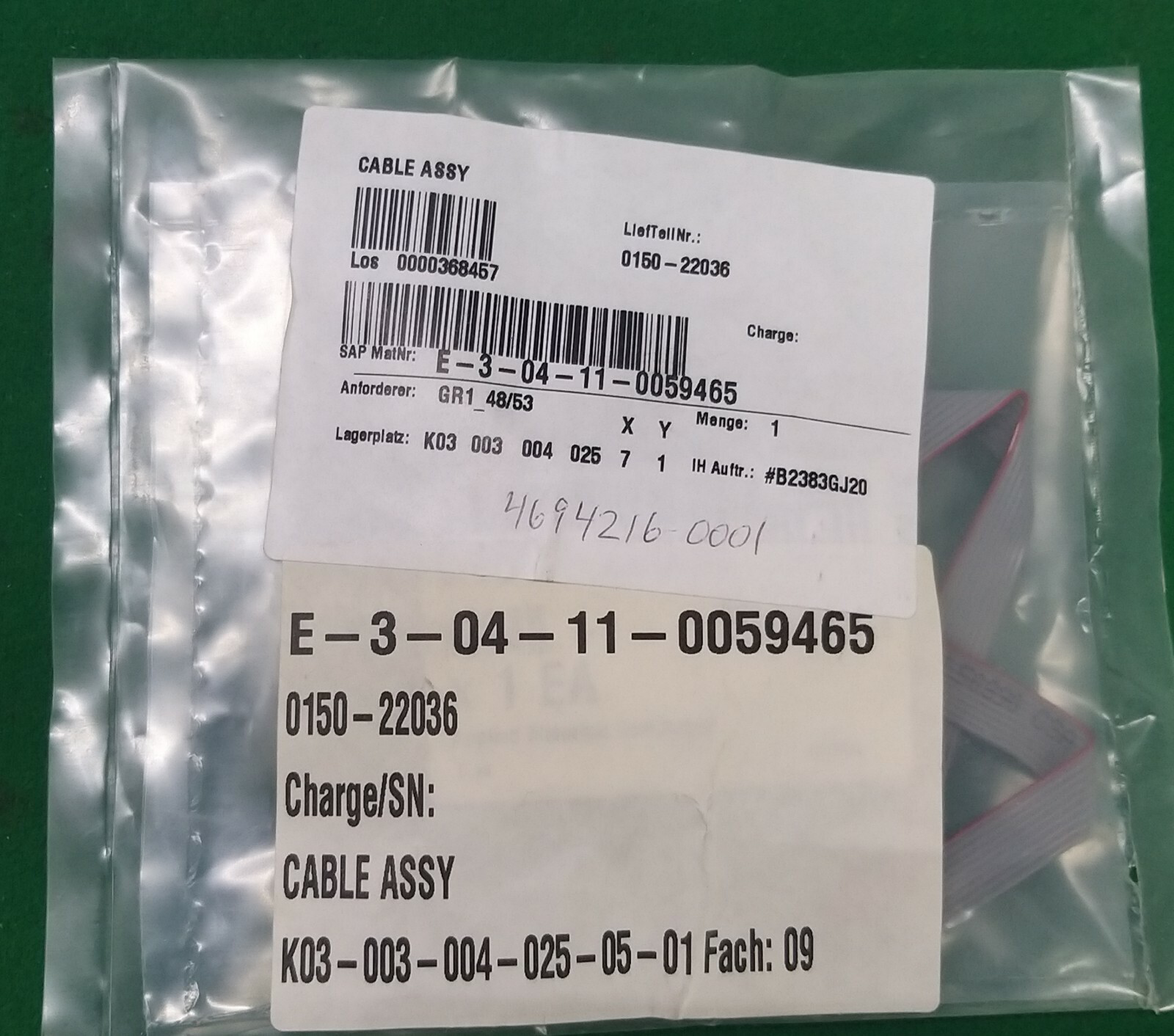 AMAT 0150-22036 C/A, E-CLEAN MFC INTERCONNECT, HTESC, NEW
