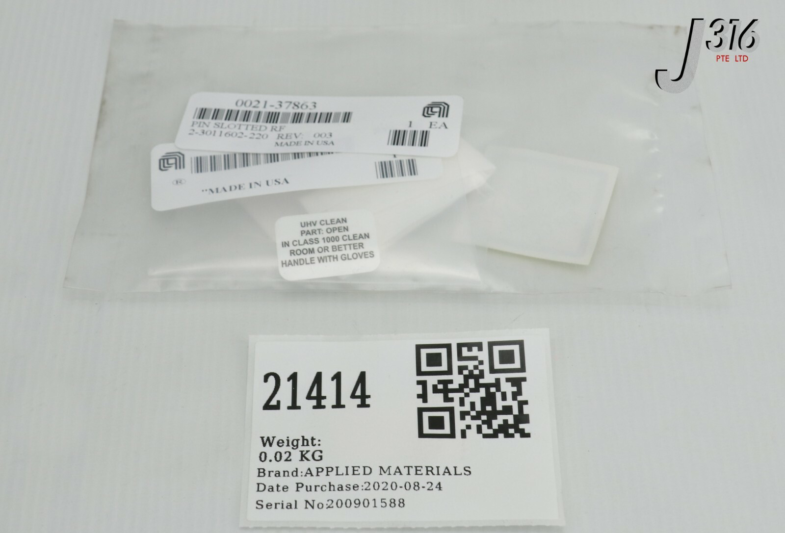 21414 APPLIED MATERIALS PIN SLOTTED RF CONTACT PRODUCER (NEW) 0021-37863