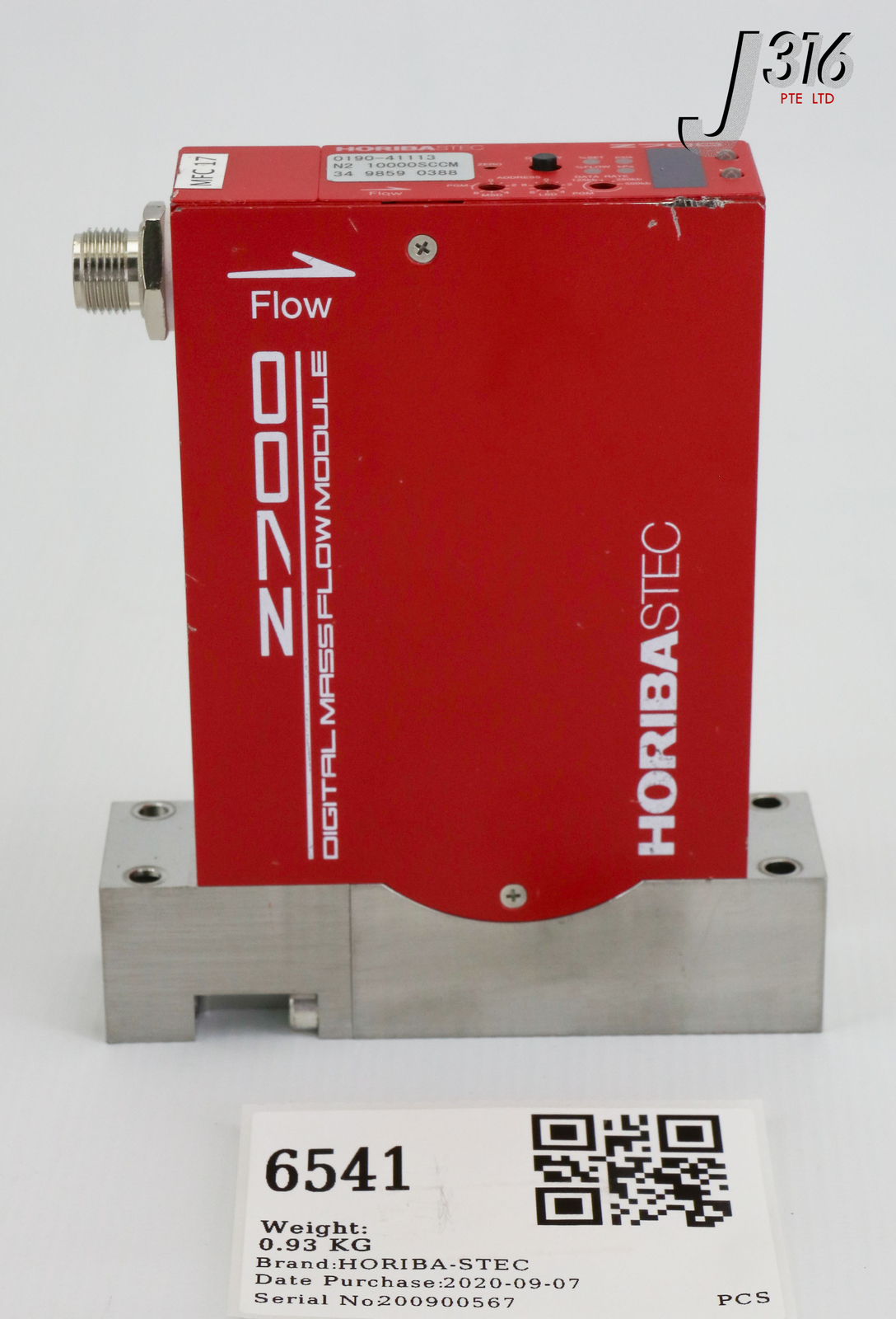 6541 HORIBA-STEC SERIES Z700 MFC, AMAT PN: 0190-41113 SEC-Z714AGX