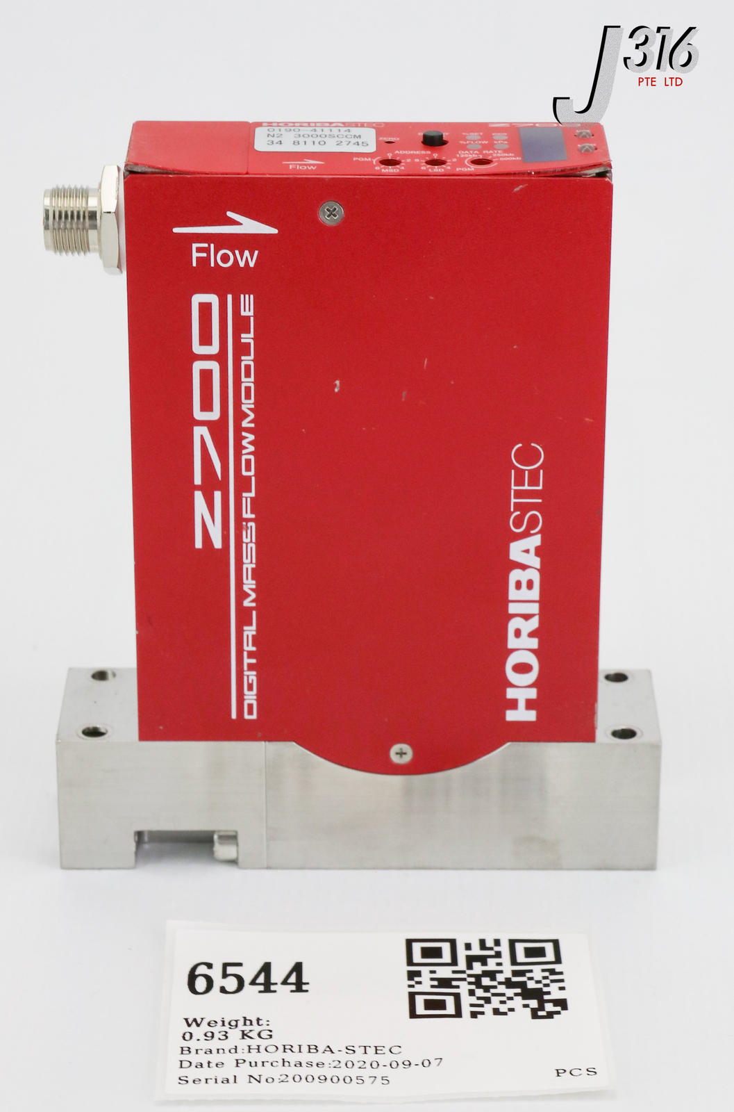 6544 HORIBA-STEC SERIES Z700 MFC, AMAT PN: 0190-41114 SEC-Z714AGX
