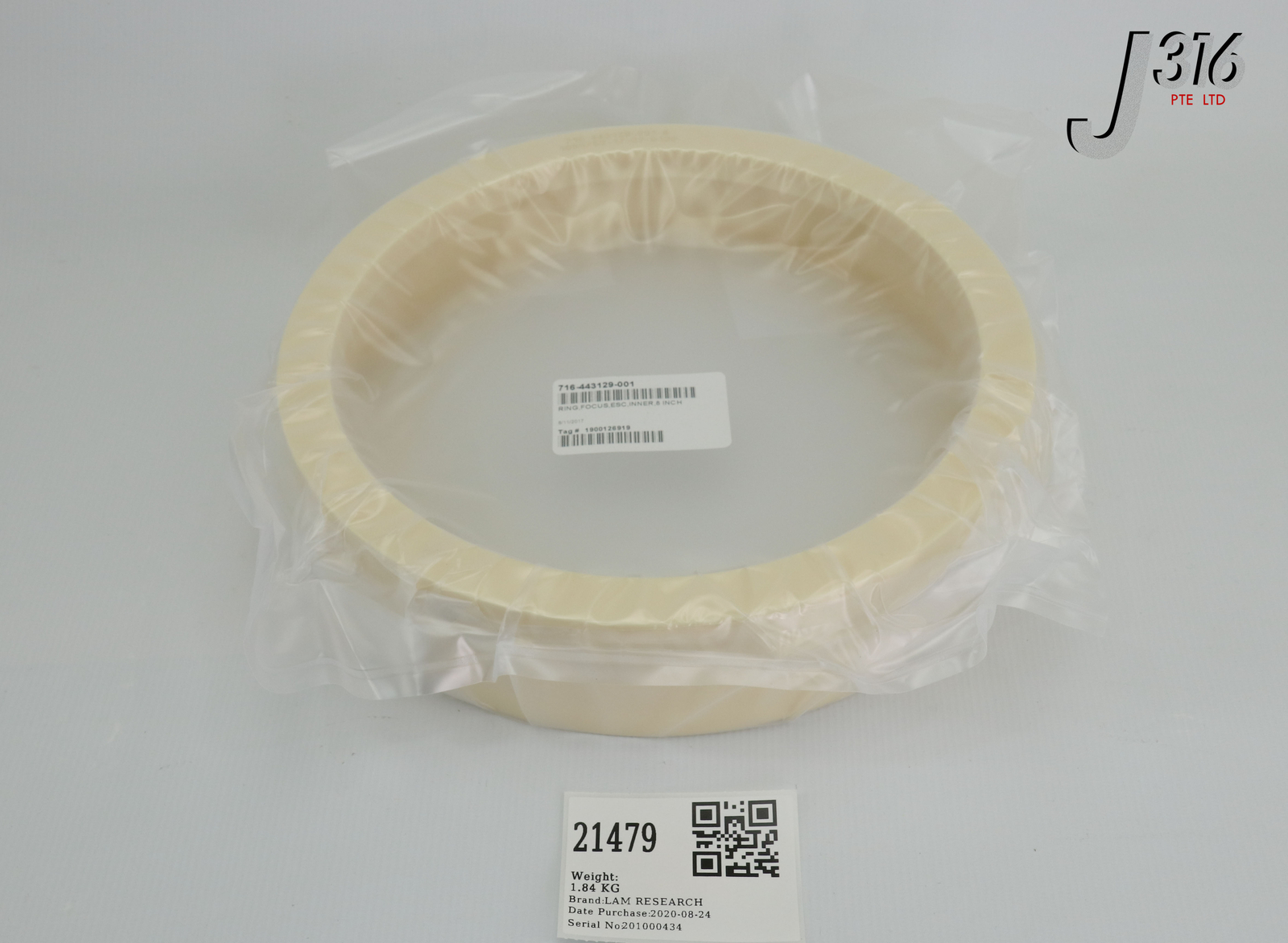 21479 LAM RESEARCH RING, FOCUS, INNER, 8 INCH (NEW) 716-443129-001