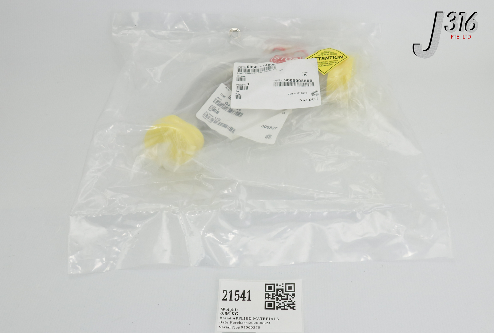 21541 APPLIED MATERIALS LINE, EXHAUST HTF CHAM. A/B, MF (NEW) 0050-14805