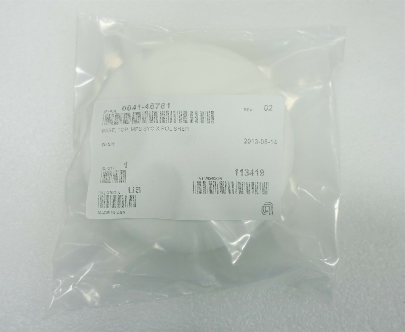 APPLIED MATERIALS 0041-45781 BASE, TOP, MPS SYC X POLISHER AMAT *UNUSED*