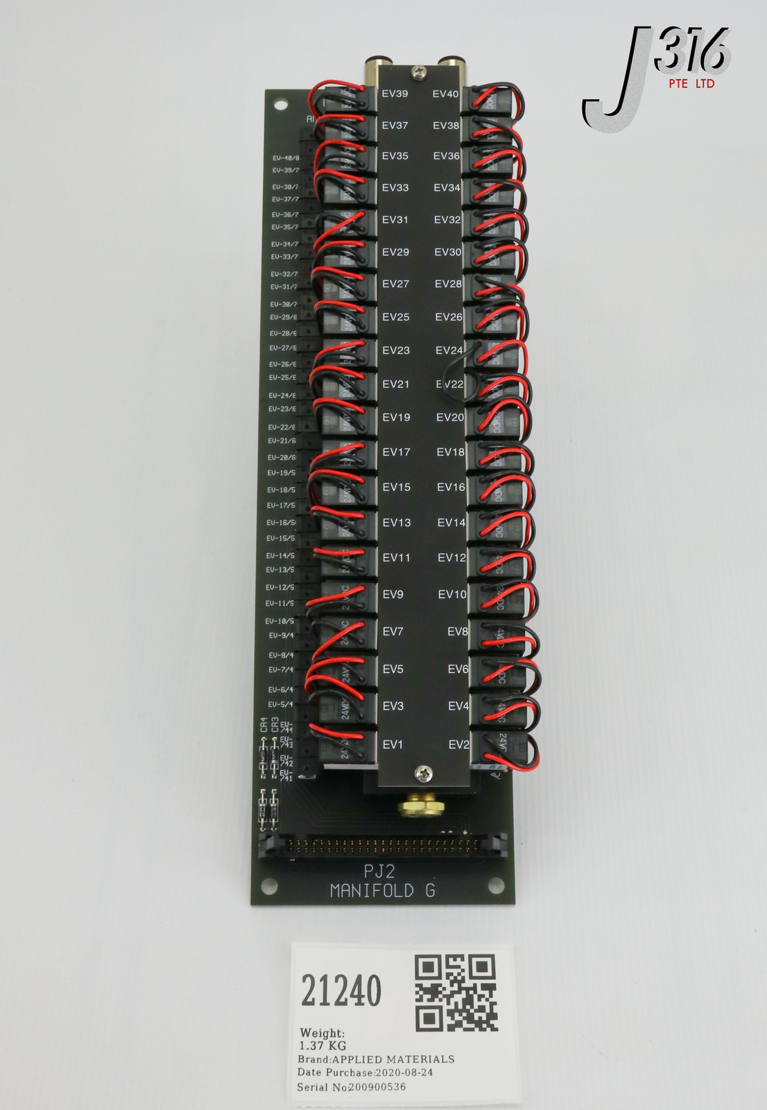 21240 APPLIED MATERIALS GAS PANEL MANIFOLD G (NEW) 0190-35197