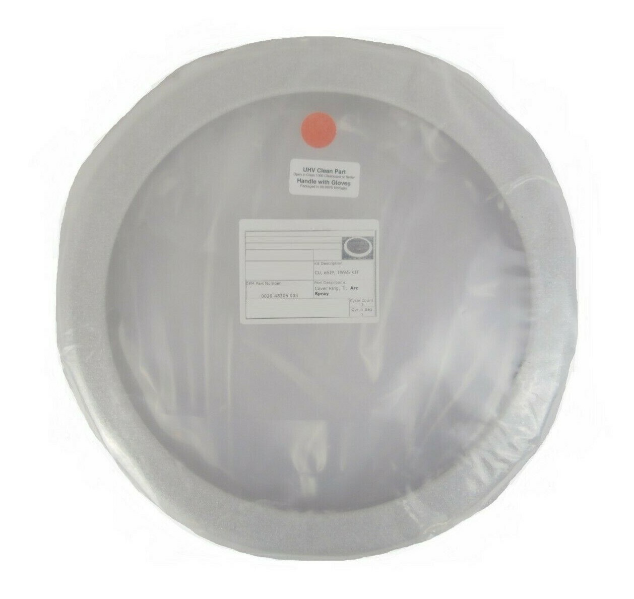 AMAT Applied Materials 0200-48305 Cover Ring Ti Arc Spray Copper Cu Refurbished
