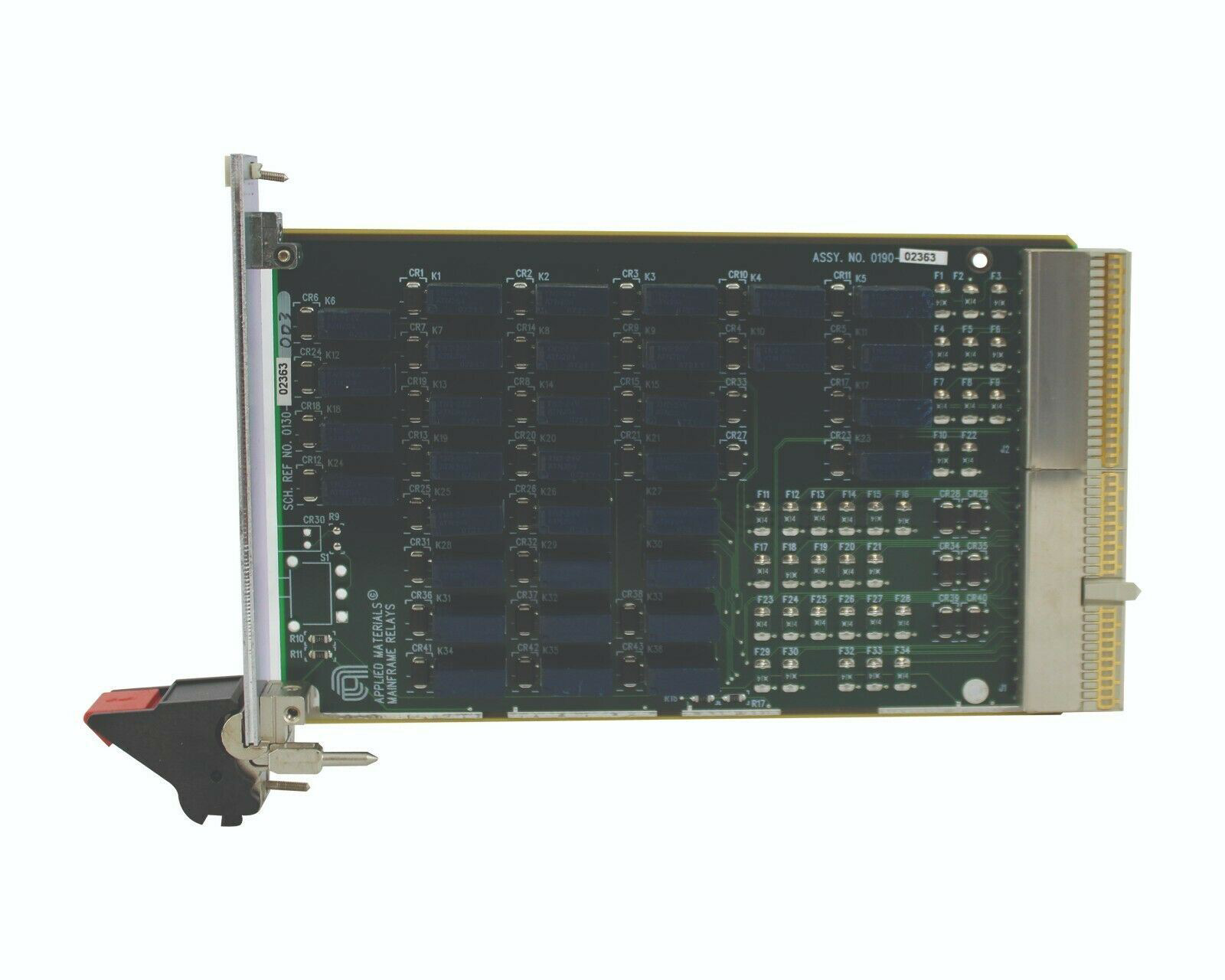 APPLIED MATERIALS AMAT MAIN FRAME INTERLOCK RELAYS MODULE, 0130-02362 REV 003