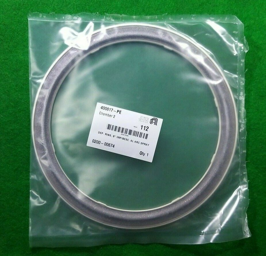 AMAT 0200-00674 DEP. RING, 8" IMF/BESC, AL ARC SPRAY, NEW
