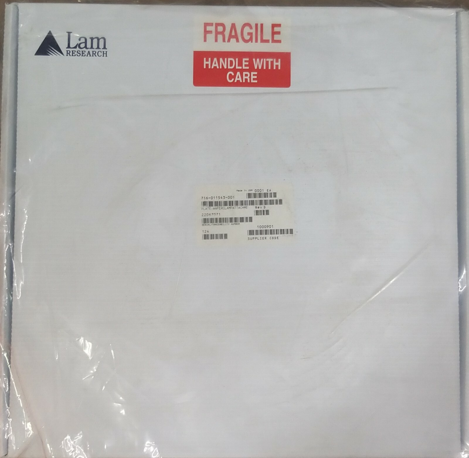 LAM RESEARCH 716-011543-001 PLATE, WAFERCLAMPATTACHME, NEW