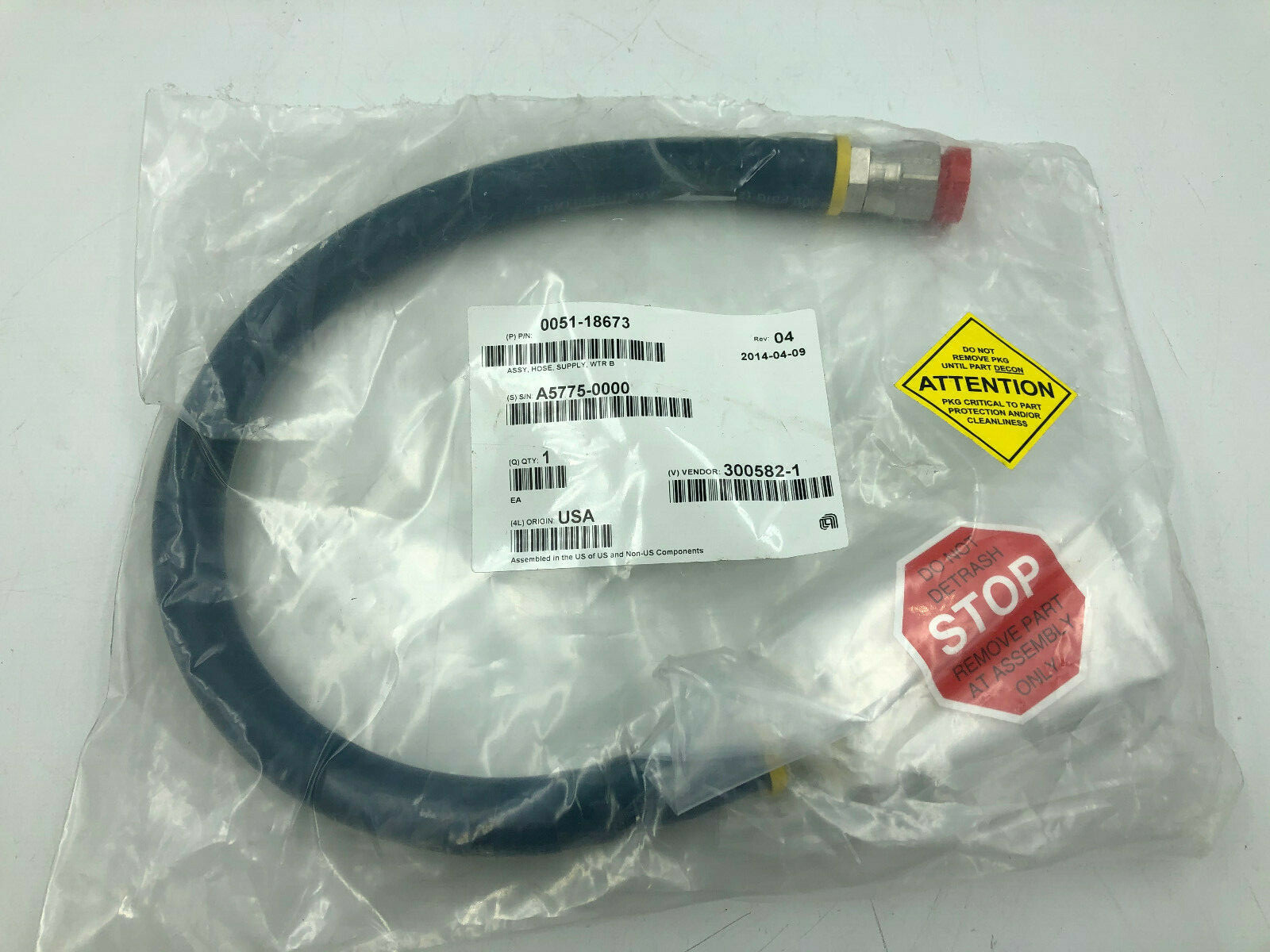 Applied Materials AMAT 0051-18673 Assy, Hose Supply, WTR B