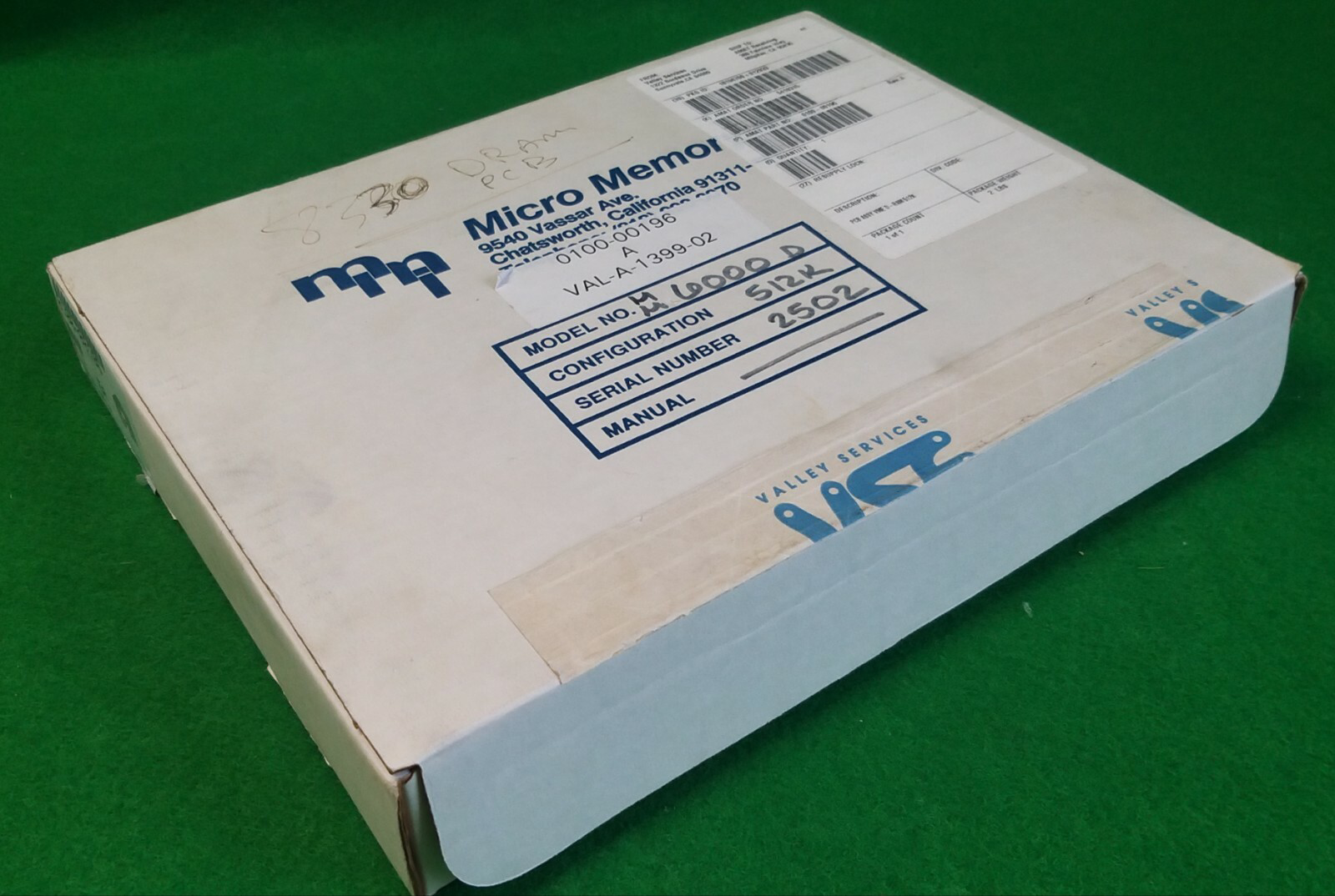 AMAT 0100-00196 PCB ASSY VME D-RAM 512K, NEW