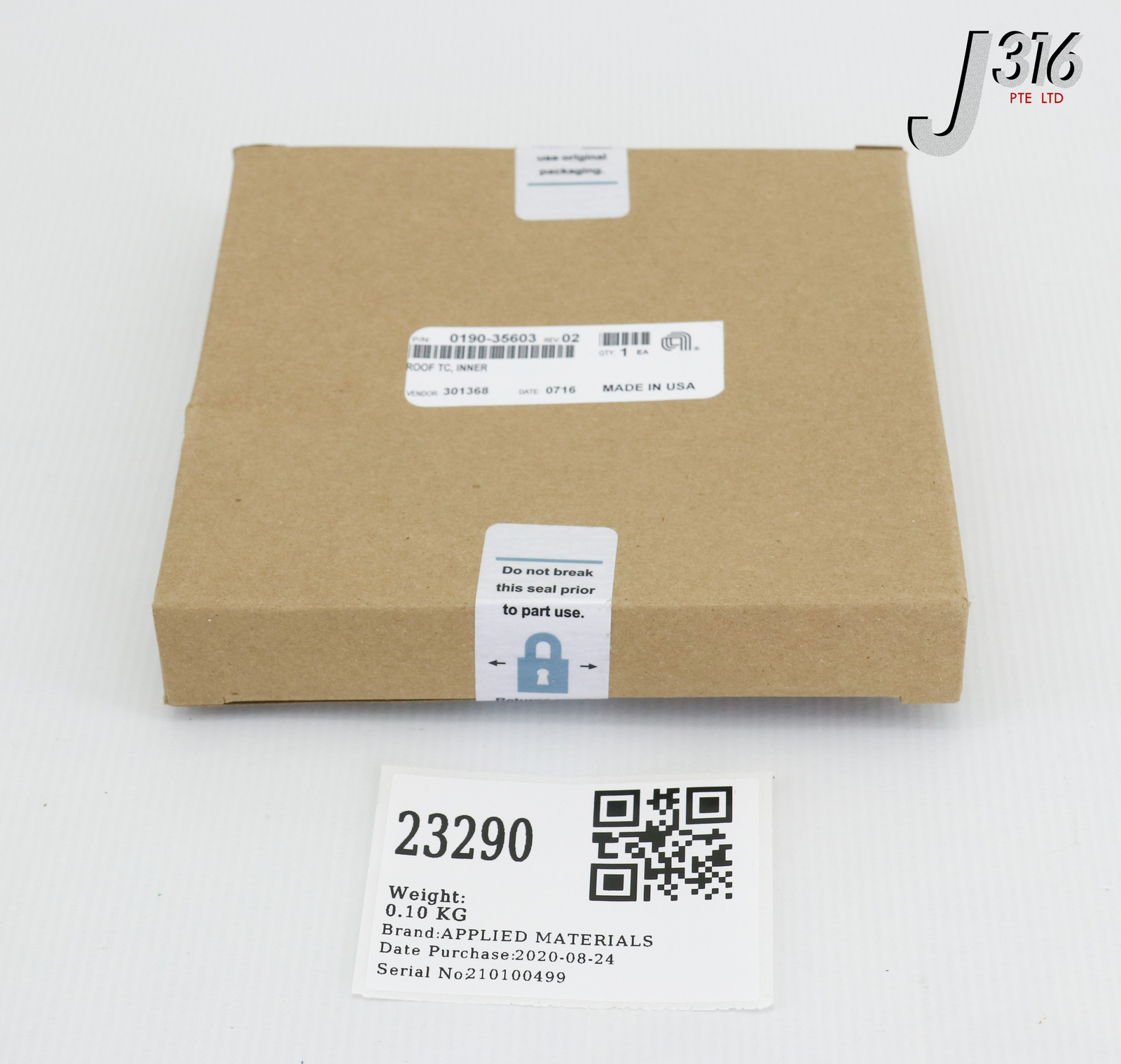 23290 APPLIED MATERIALS ROOF TC INNER (NEW) 0190-35603