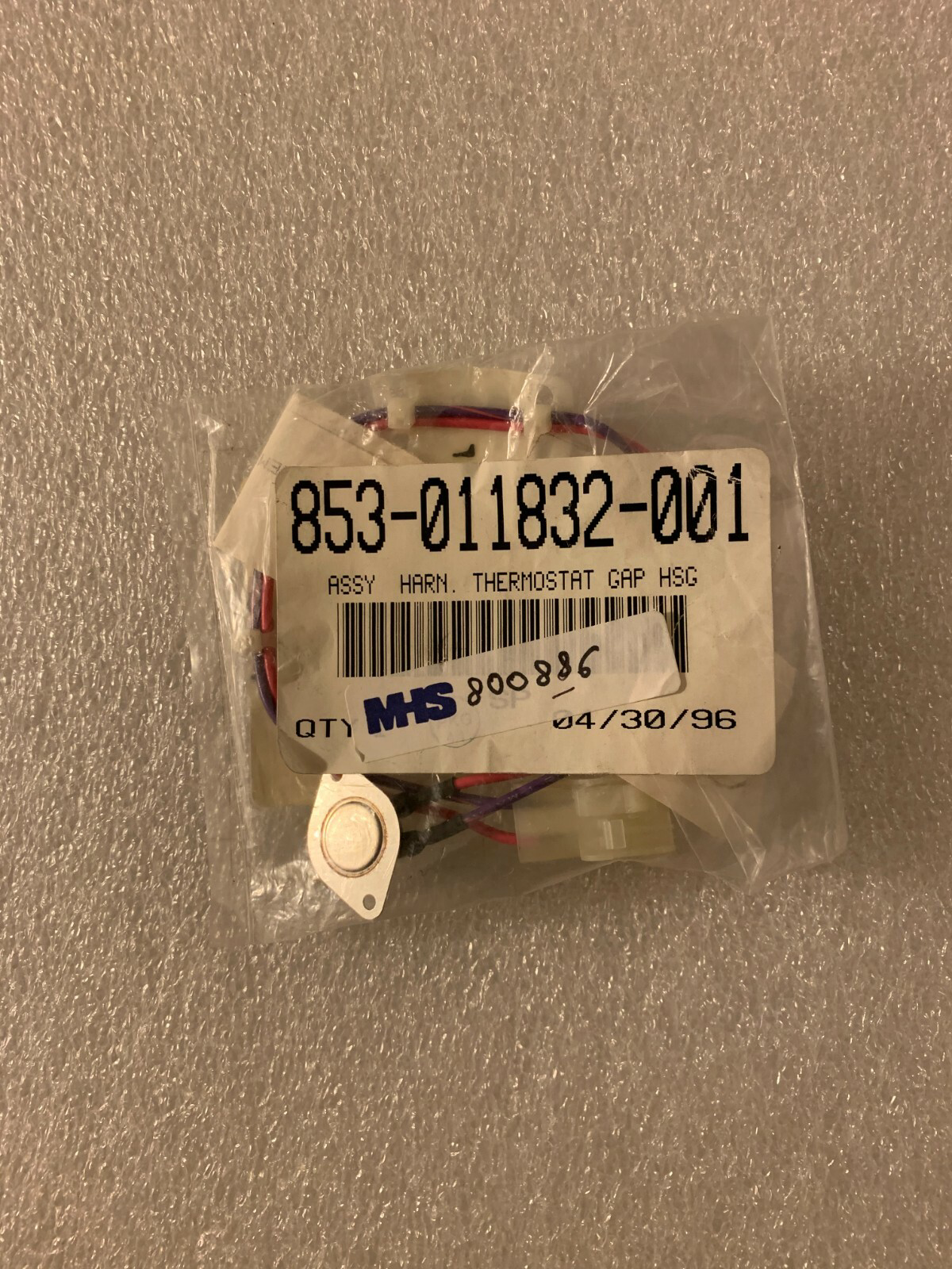 LAM 853-011832-001 ASSY HARN. THERMOSTAT GAP HSG