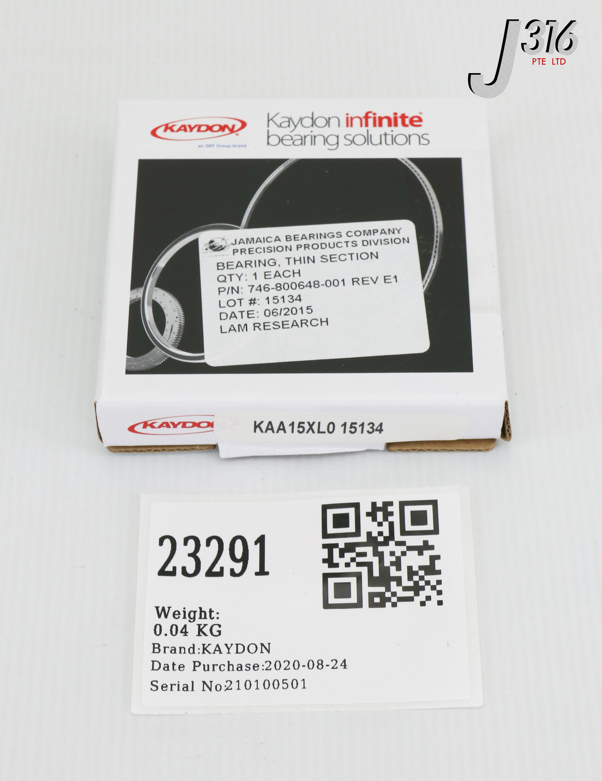 23291 KAYDON BEARING ASSY, LAM: 746-800648-001 (NEW) KAA15XL0