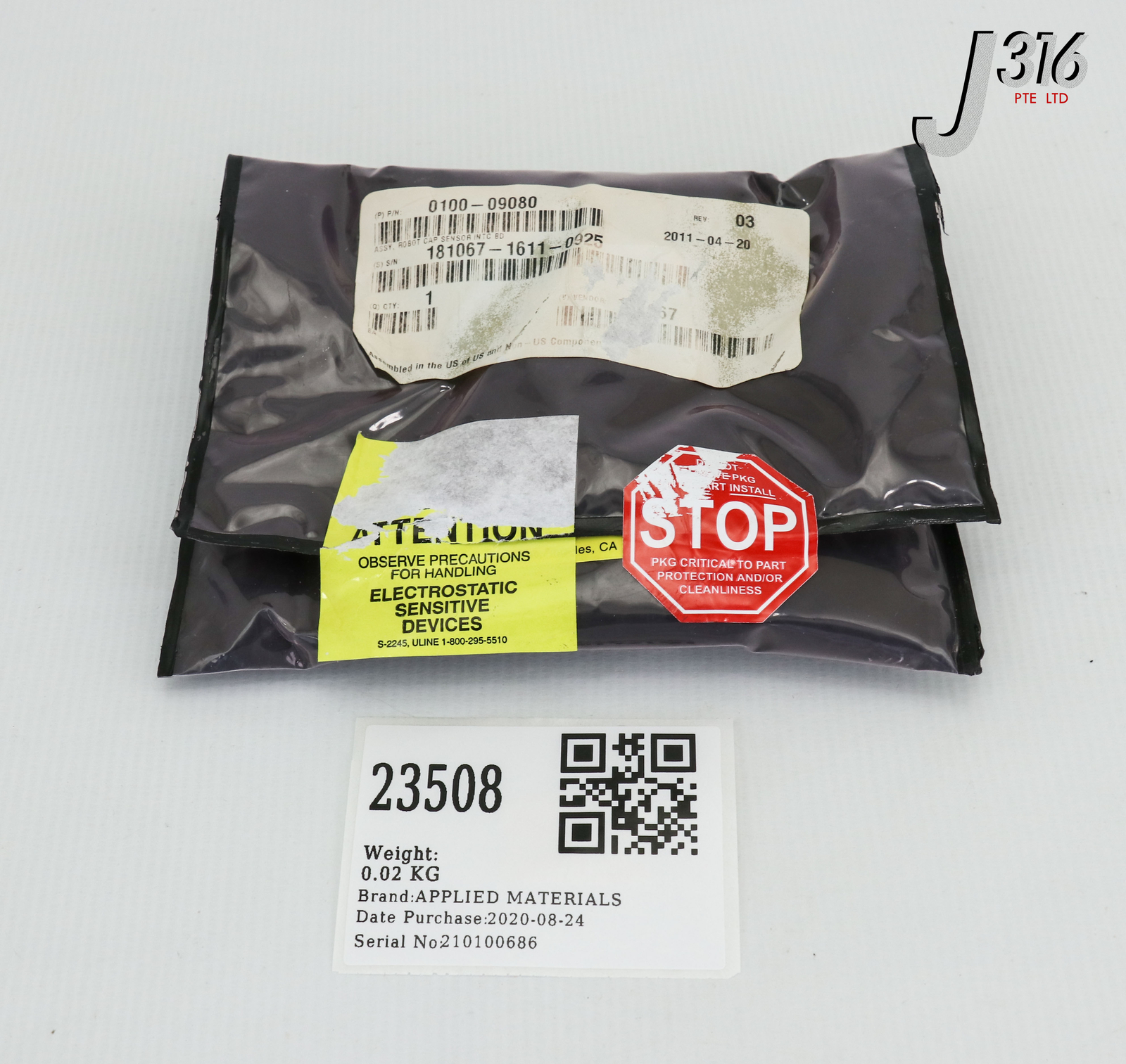 23508 APPLIED MATERIALS ASSY. ROBOT CAP SENSOR (NEW) 0100-09080