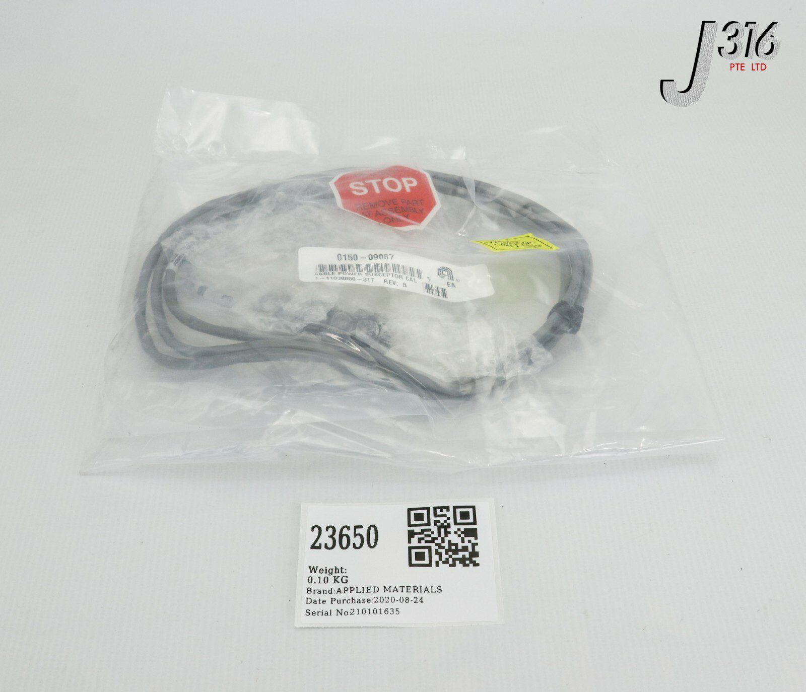 23650 APPLIED MATERIALS CABLE POW SUSCEPTOR CAL DISPLAY (NEW) 0150-09087