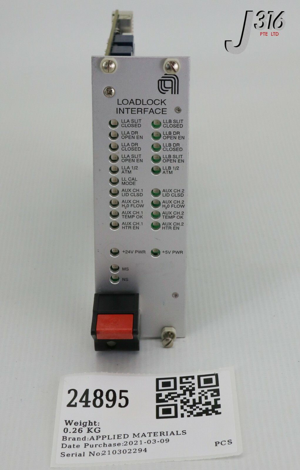 24895 APPLIED MATERIALS PCB 300MM LOADLOCK I/F, 0100-00638, 15018003 0100-00636