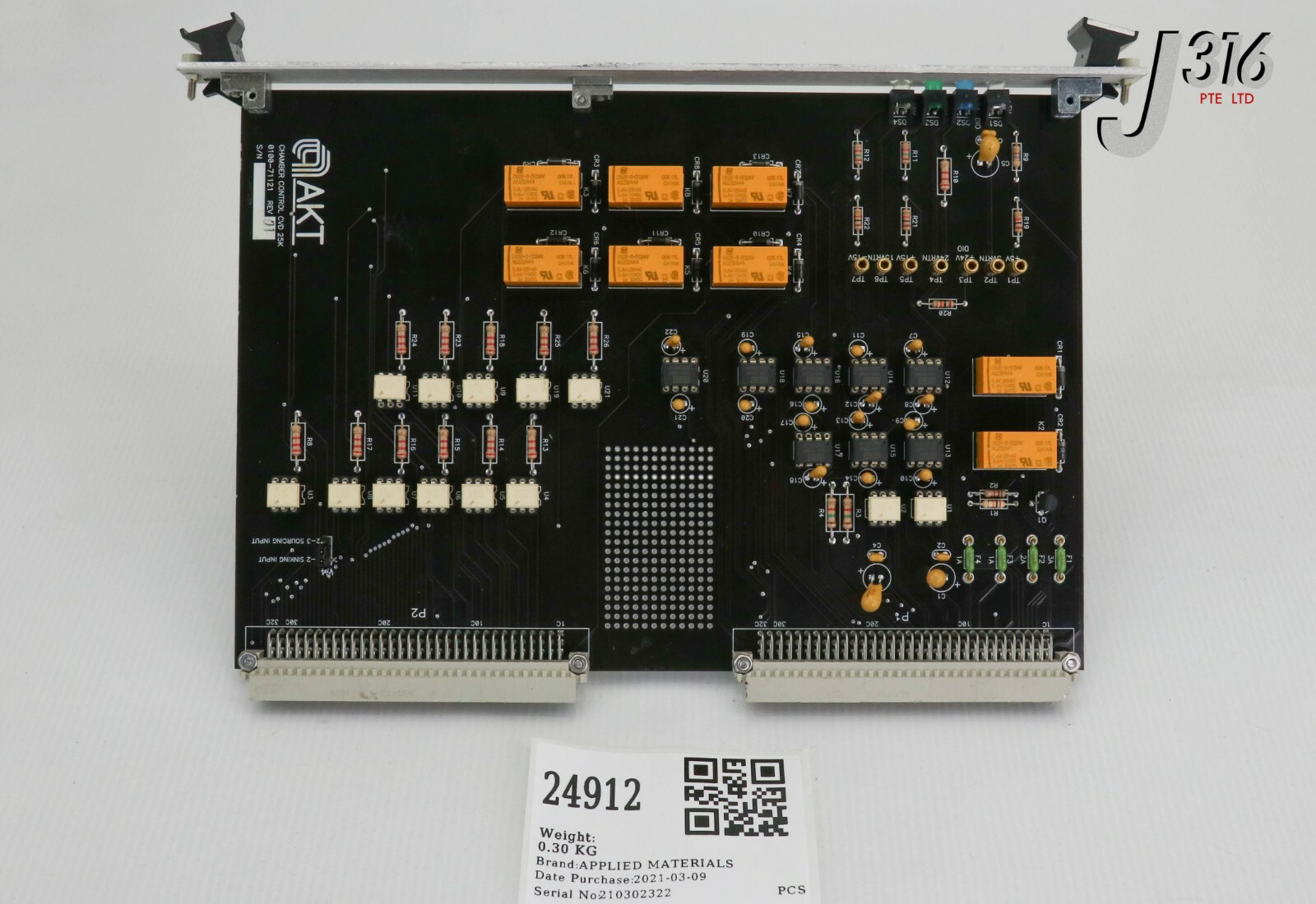 24912 APPLIED MATERIALS PCB, AKT CHAMBER CONTROL CVD 25K 0100-71121