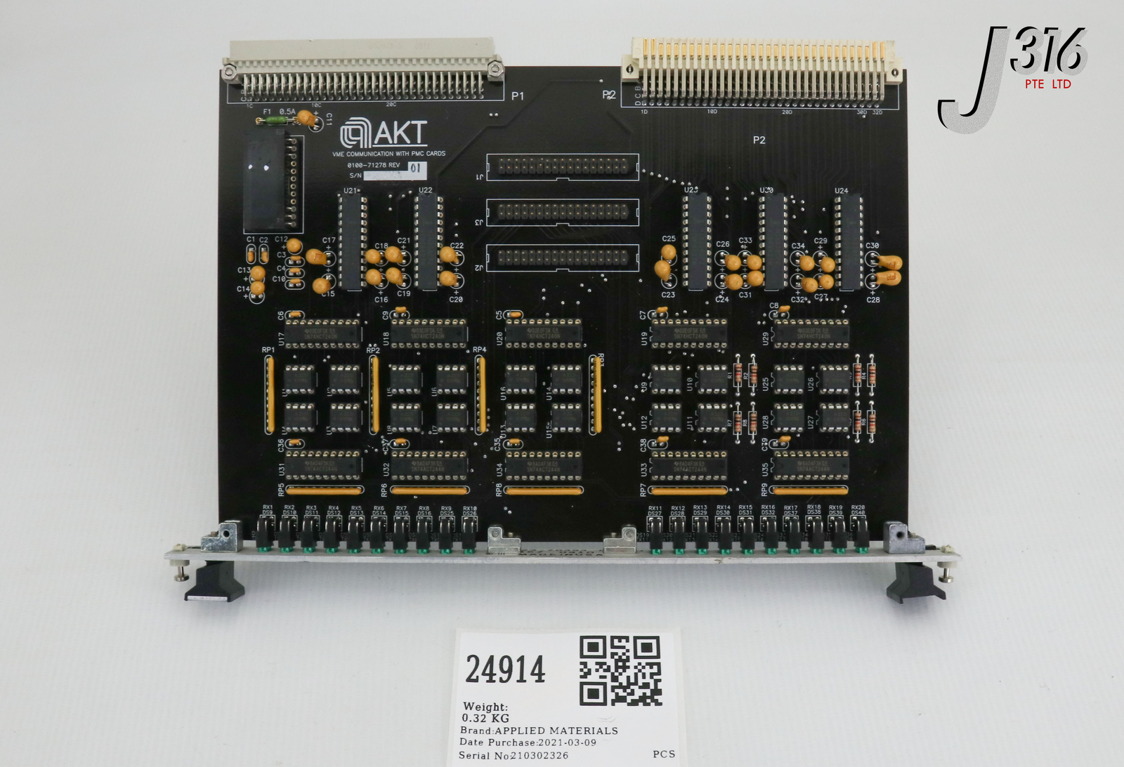 24914 APPLIED MATERIALS PCB, VME COMMUNICATION WITH PMC CARDS 0100-71278