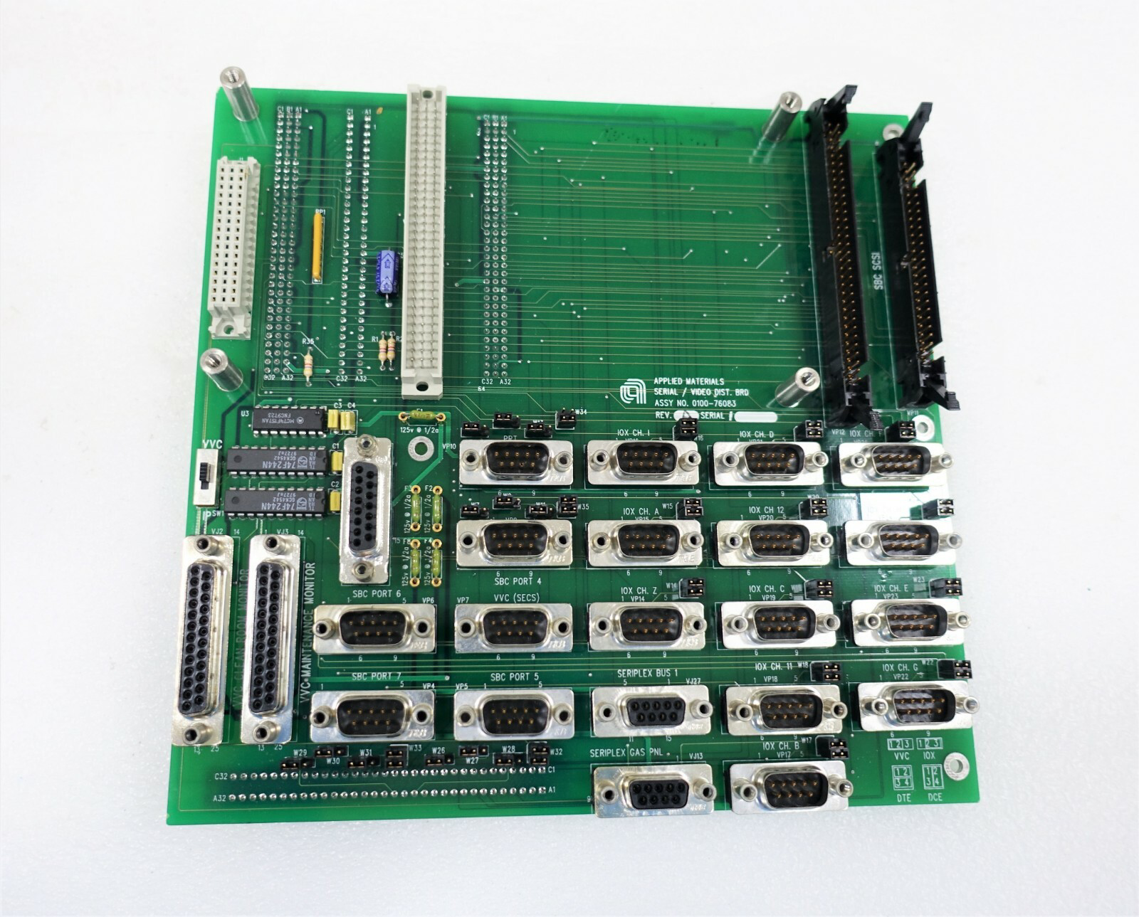 APPLIED MATERIALS 0100-76083 SERIAL/ VIDEO DIST. BOARD PCB CARD AMAT