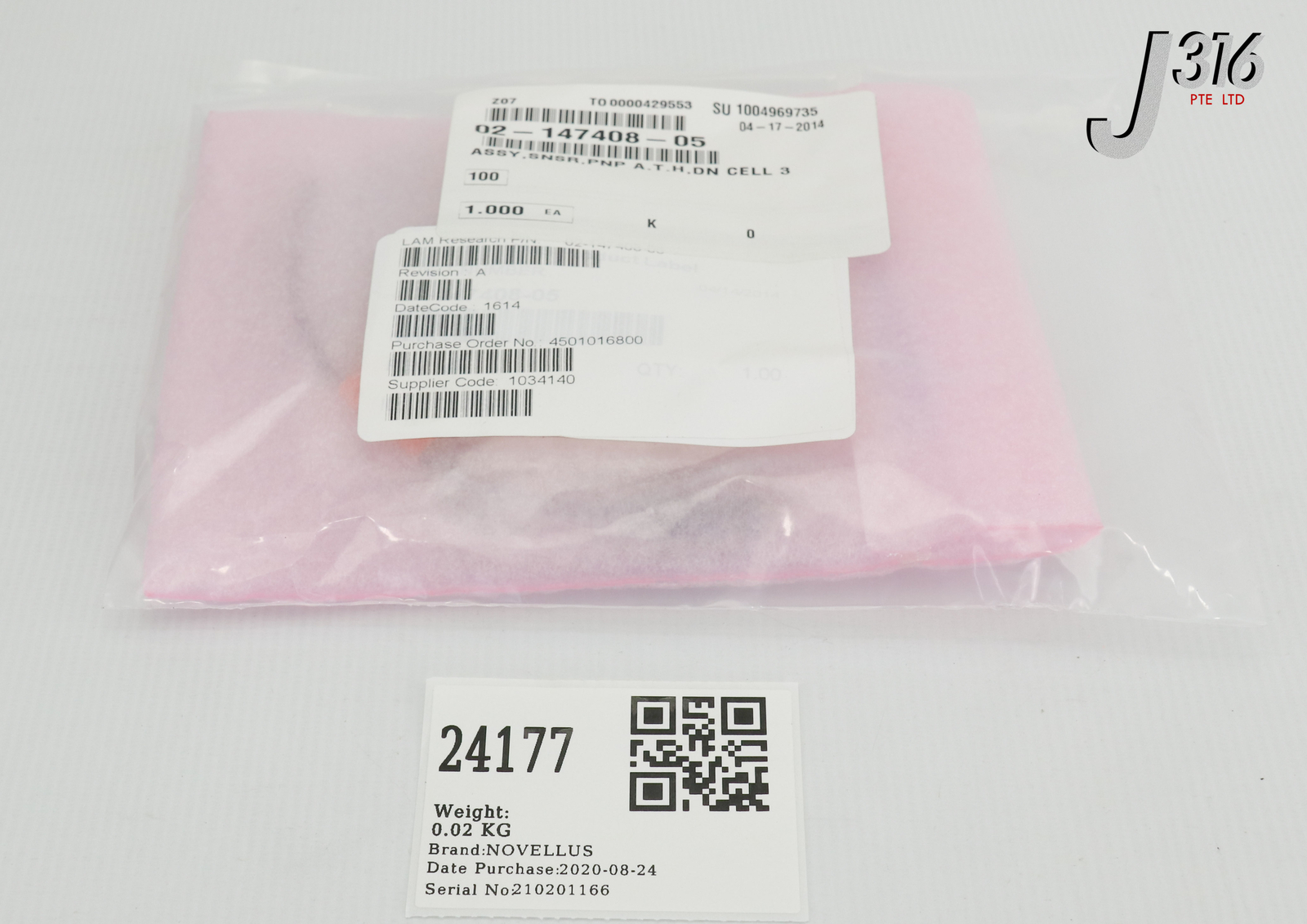 24177 NOVELLUS ASSY, SNSR, PNP A.T.H, DN CELL 3 (NEW) 02-147408-05