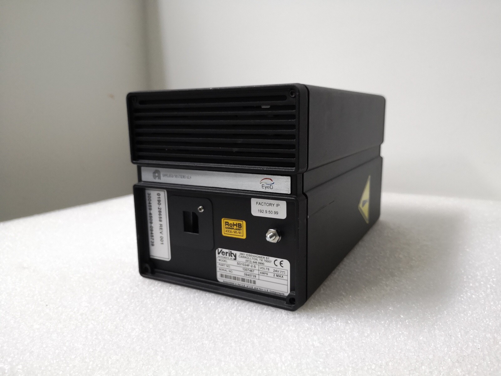 AMAT 0190-28658 VERITY SD1024F-2-S Spectrometer 1007467 EyeD Controller