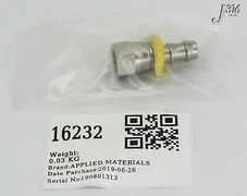 16232 APPLIED MATERIALS FTG HOSE BARB 3/8H X 9/16-18SAE 37DEG (NEW) 3300-02614