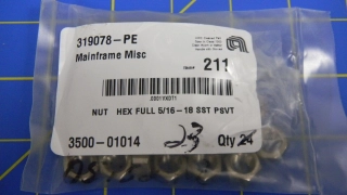 AMAT 3500-01014 Nuts, NUT HEX FULL 5/16-18 SST PSVT, Lot of 23