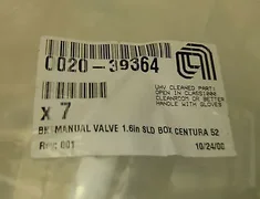 AMAT 0020-39364 BKT Manual Valve 1.6" SLD Box Centura Bracket (lot of 7 brackets