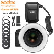 Godox MF-R76 Macro LED Ring Flash Light Close Up Speedlite for Canon Nikon Sony