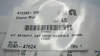 APPLIED MATERIALS P/N 0240-47624 RETROFIT KIT GAP WASH MANIFOLD 300MM LCWE