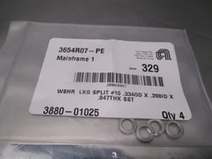 4 AMAT 3880-01025 Washer LKG SPLIT # 10 .334OD x .200ID x .047THK SST, 109023