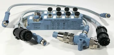 AMAT 1110-01030 NETWORK SPLITTER DNET 8 DROP 24VDC TURCK JBBS 57-E811 + cables
