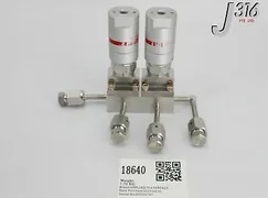 18640 APPLIED MATERIALS 2 VALVE MANIFOLD ASSY, TYPE N.C 0.39-0.99MPA 0041-34814