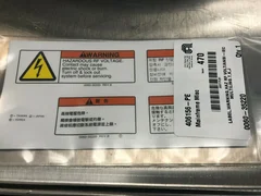 Applied Materials (AMAT) 0060-35220 LABEL, WARNING, HAZ RF VOLT/ANSI-IEC MULTIL