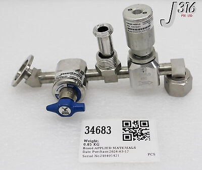 34683 APPLIED MATERIALS 3-WAY 2-VALVE MANIFOLD ASSY 0051-13836