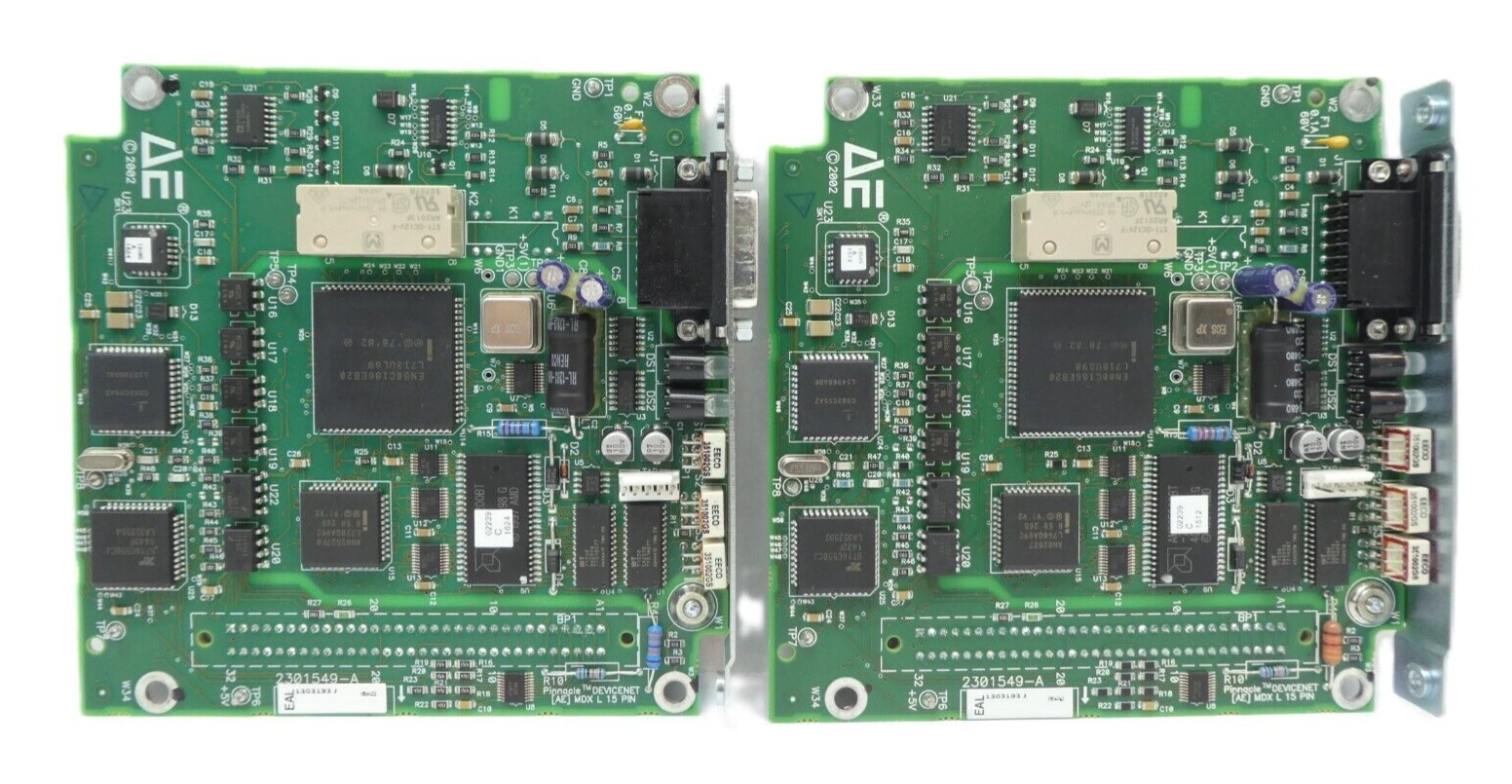 AE Advanced Energy 2301549-A Pinnacle DeviceNet MDX PCB Card 1303193 Lot of 2