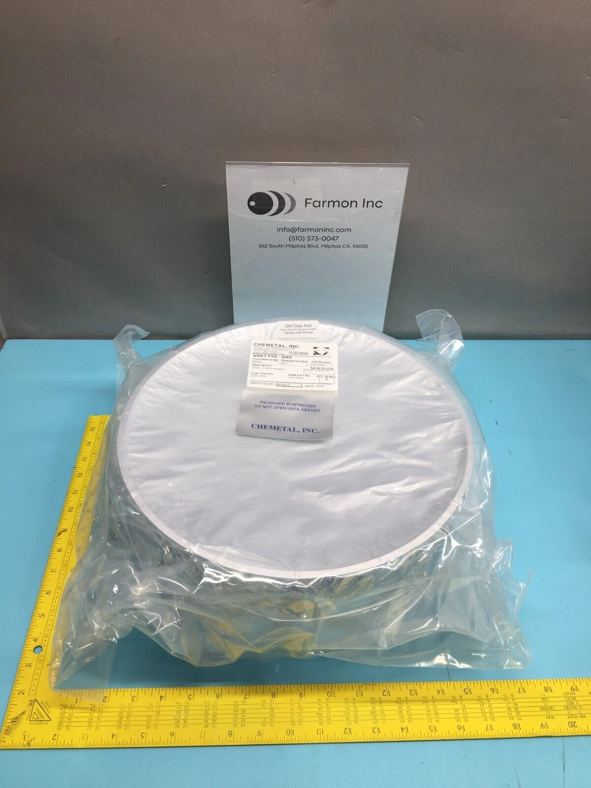 AMAT 0020-25666 SHIELD SCRWLESS 101 COH TIN 8" WAFER, 135725