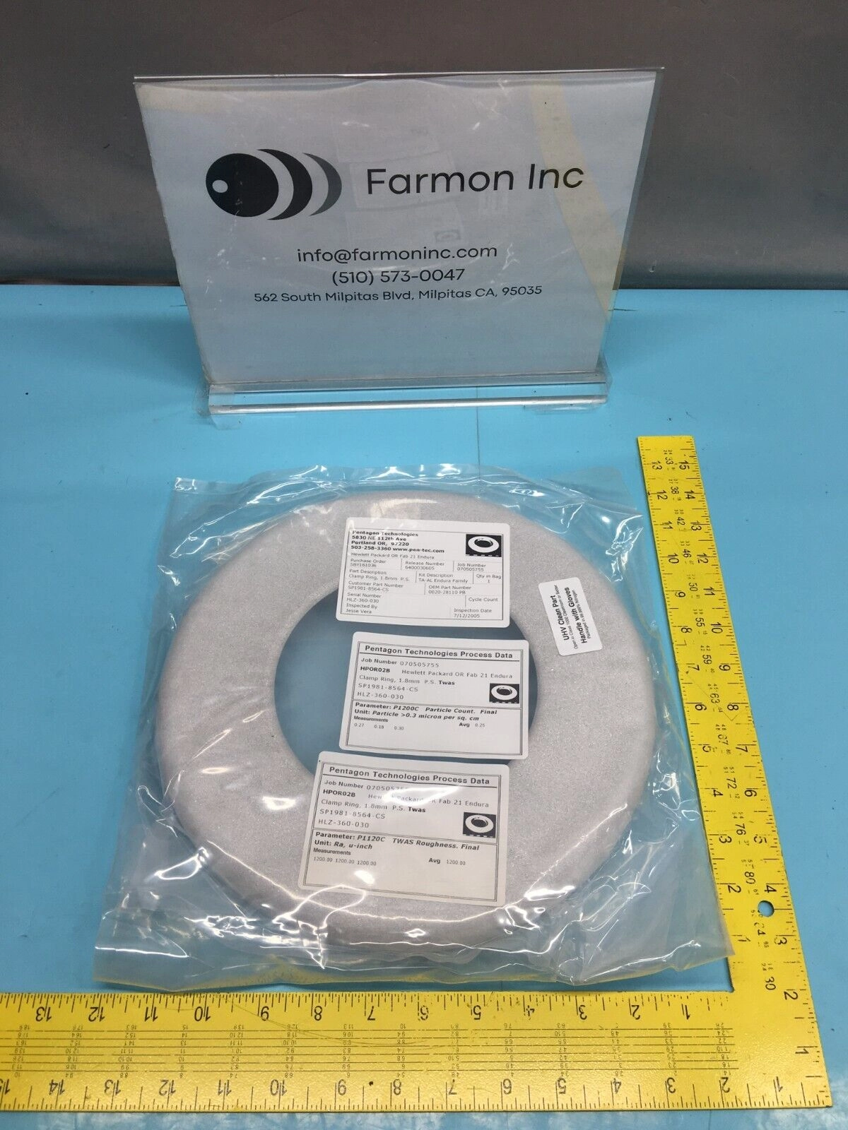 AMAT 0020-28110 Clamp RIng, 6" SMF, SST 1.88EE, 10405ARP,  SP1981-8564, 151589