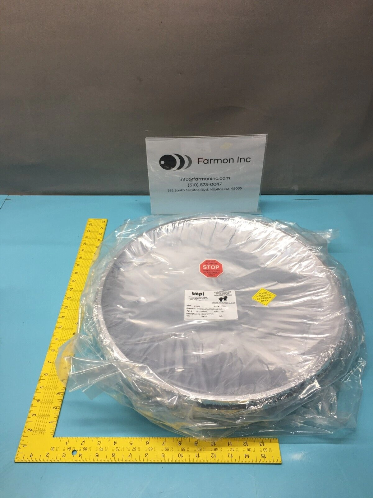 AMAT 0021-08315 Shield, Upper Sip, CU 300mm, 132515