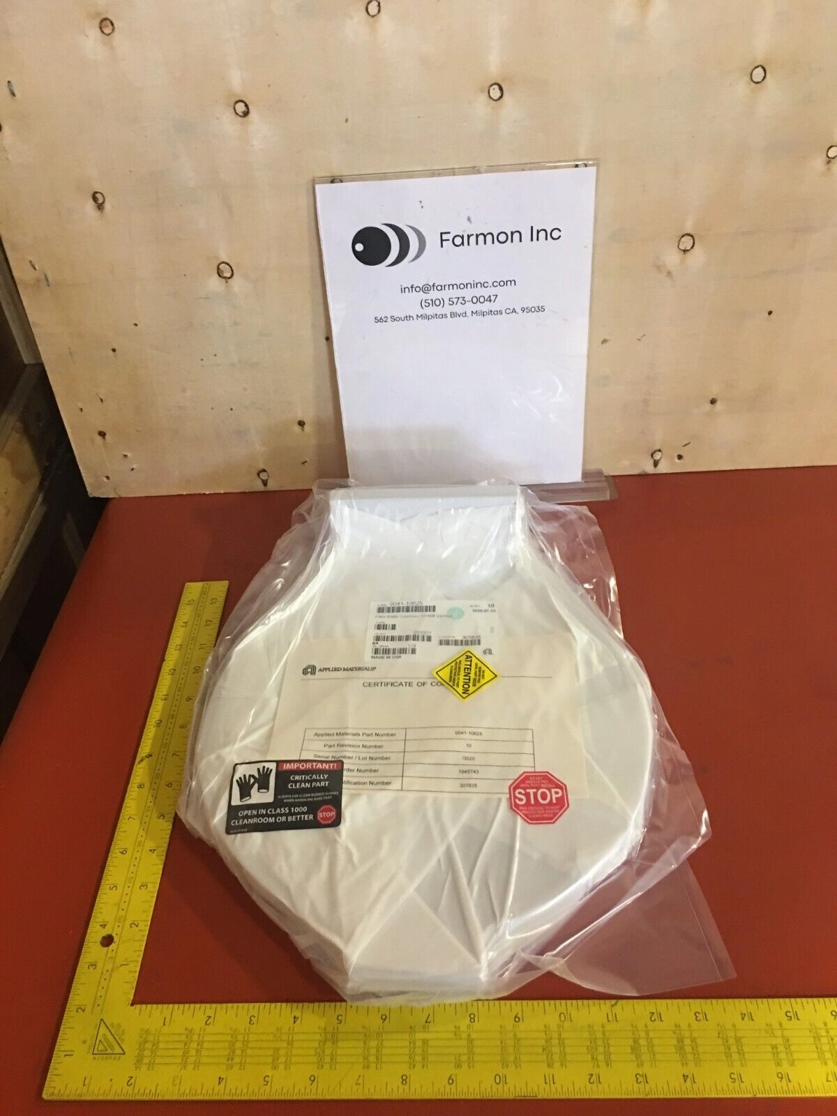 AMAT 0041-10625 PLATE WAFER COOLDOWN 300MM, 165108