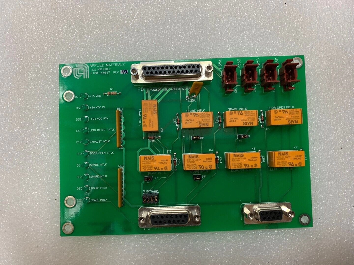 AMAT 0100-38047 PCB ASSEMBLY, LDS HW INTLK