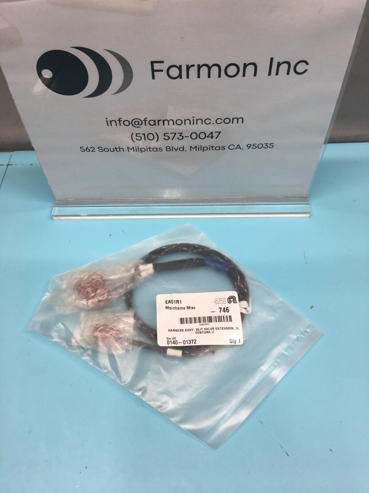 AMAT 0140-01372 HARNESS ASSEMBLY CABLE, SLIT VALVE EXTENSION, IX, 141562